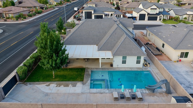 3410 W 2490 S, Hurricane, UT 84737 - aerial view of residential area featuring a pool