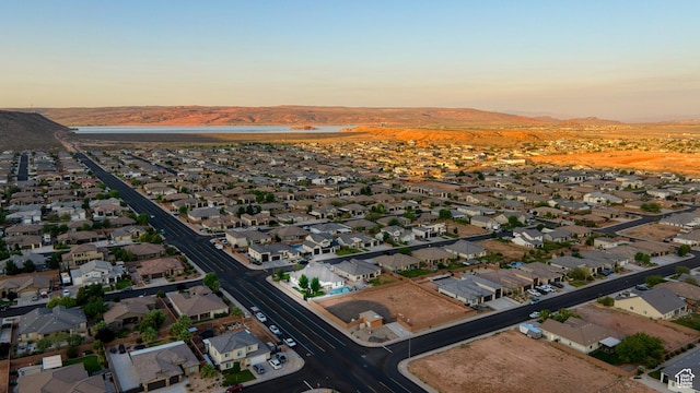 3410 W 2490 S, Hurricane, UT 84737 - aerial view at dusk of a residential view and a mountain view