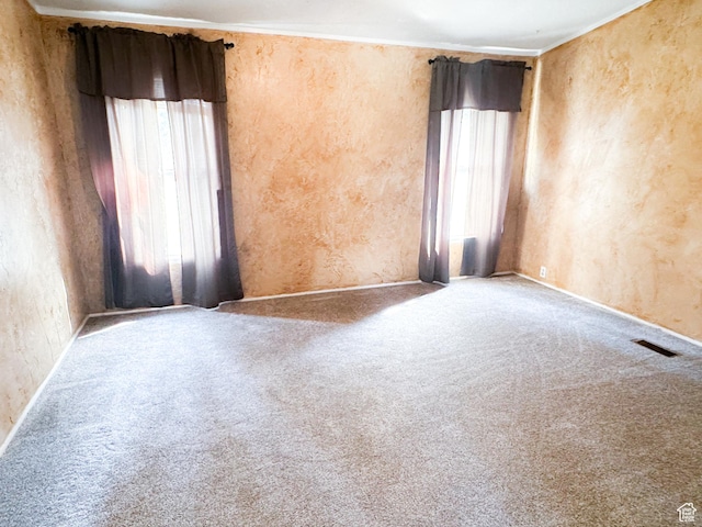 912 S W Redview Dr, Monroe, UT 84754 - carpeted spare room featuring healthy amount of natural light, ornamental molding, and a textured wall