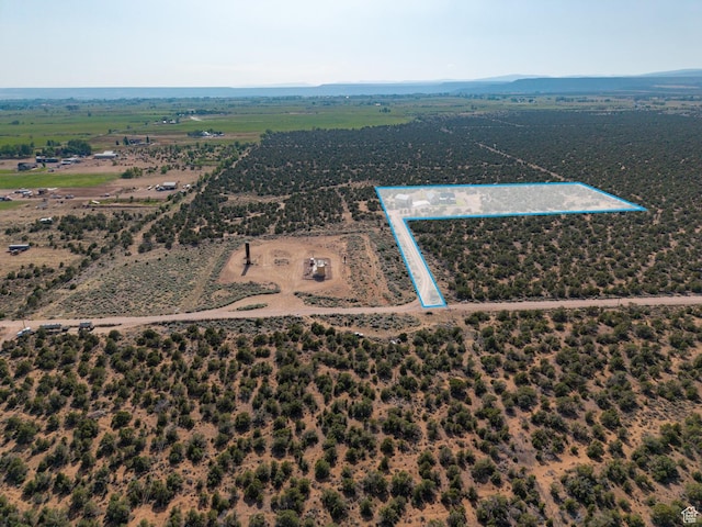 10371 N 400 W, Roosevelt, UT 84066 - overview of rural landscape with property parcel outlined