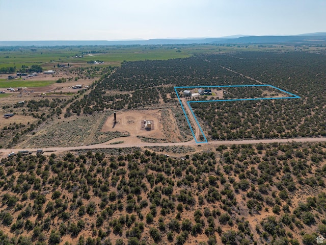 10371 N 400 W, Roosevelt, UT 84066 - overview of rural landscape with property boundaries highlighted