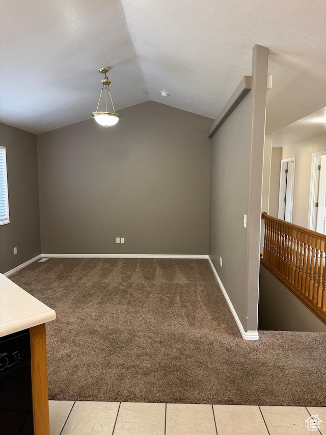 584 S Loafer Dr, Payson, UT 84651 - carpeted spare room with baseboards and lofted ceiling