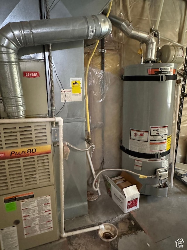 584 S Loafer Dr, Payson, UT 84651 - utilities featuring strapped water heater and heating unit