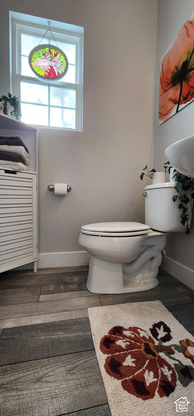 5332 W Scout Plane Ln, South Jordan, UT 84009 - bathroom featuring toilet and wood finished floors