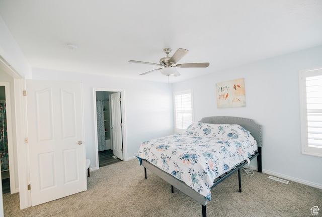 9961 N 4680 W, Cedar Hills, UT 84062 - bedroom featuring light colored carpet, multiple windows, and ceiling fan