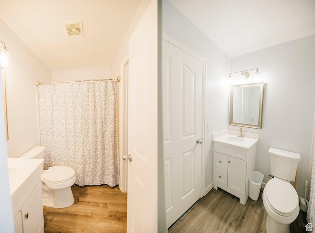 9961 N 4680 W, Cedar Hills, UT 84062 - full bathroom featuring wood finished floors, vanity, and curtained shower