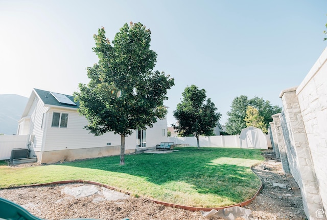 9961 N 4680 W, Cedar Hills, UT 84062 - fenced backyard with a shed and a patio area