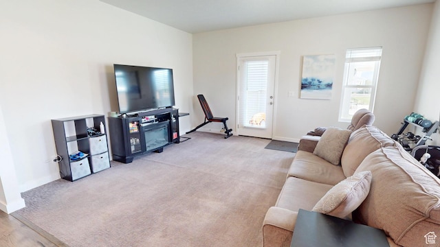 11393 S Prosperity Rd W, South Jordan, UT 84009 - living room featuring plenty of natural light and light carpet