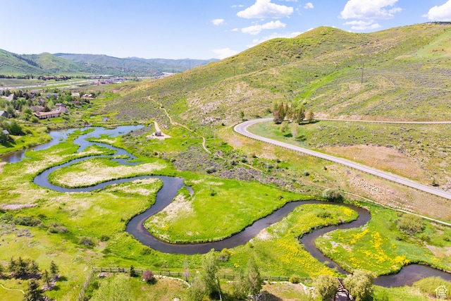 1348 Fiddich Glen Ln, Park City, UT 84098 - aerial view of a water and mountain view