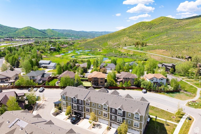 1348 Fiddich Glen Ln, Park City, UT 84098 - aerial perspective of suburban area featuring a water and mountain view