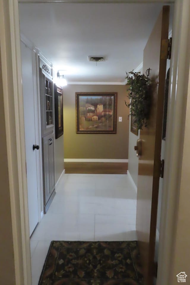 1785 29th Unit 301, Ogden, UT 84403 - corridor with ornamental molding and tile patterned flooring