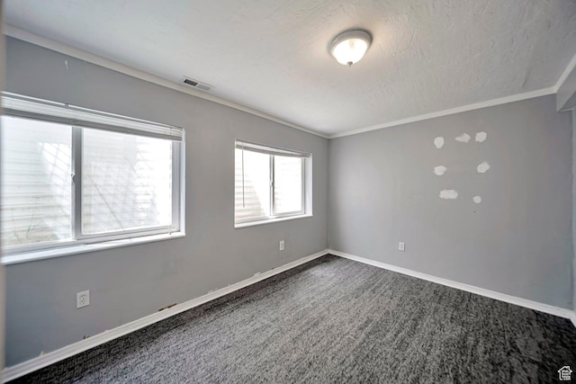 5961 W Chiswick Ct, West Jordan, UT 84081 - empty room with crown molding, carpet flooring, and a textured ceiling