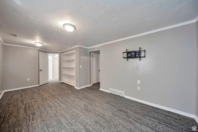 5961 W Chiswick Ct, West Jordan, UT 84081 - carpeted empty room with built in shelves and crown molding