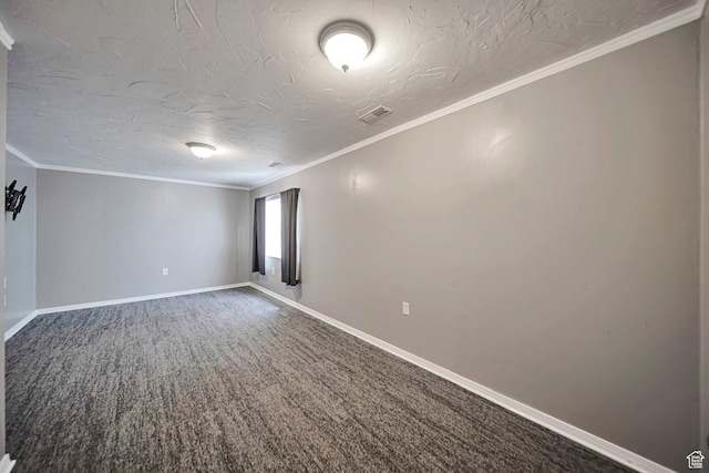 5961 W Chiswick Ct, West Jordan, UT 84081 - unfurnished room featuring carpet, ornamental molding, and a textured ceiling