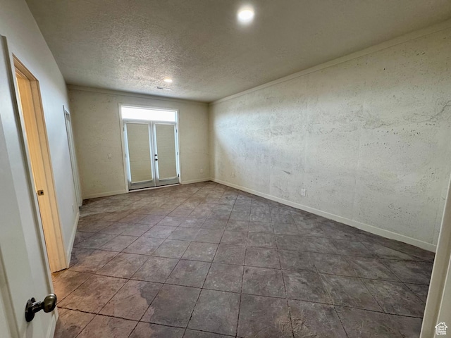 20473 W 4500 S, Duchesne, UT 84021 - spare room with a textured ceiling, recessed lighting, and french doors