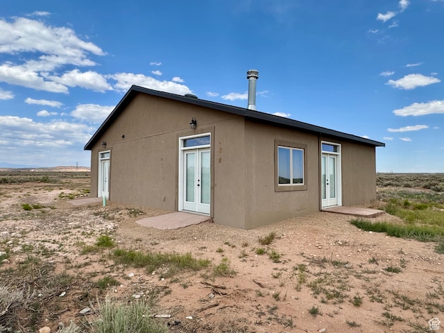 20473 W 4500 S, Duchesne, UT 84021 - rear view of property featuring french doors and stucco siding