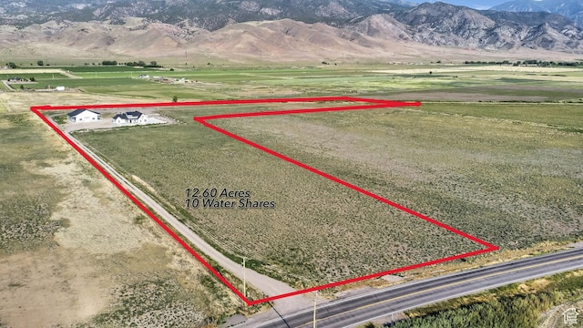1952 N Sr 118, Monroe, UT 84754 - overview of rural landscape with property parcel outlined and a mountain backdrop