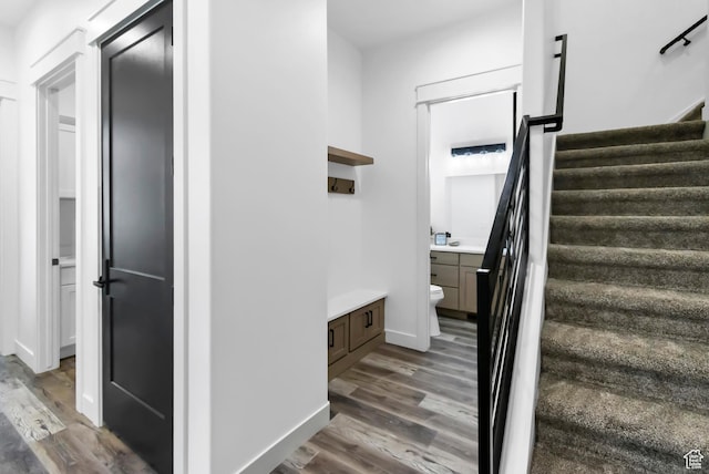 1952 N Sr 118, Monroe, UT 84754 - stairs with wood finished floors and baseboards