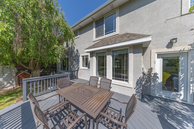 1320 E Canberra Dr, Lindon, UT 84042 - wooden terrace with outdoor dining area