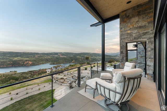 9156 N Sleeping Rock Cir, Kamas, UT 84036 - balcony featuring a water and mountain view