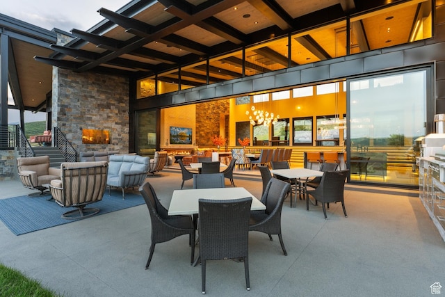 9156 N Sleeping Rock Cir, Kamas, UT 84036 - view of patio / terrace with outdoor dining space and outdoor lounge area