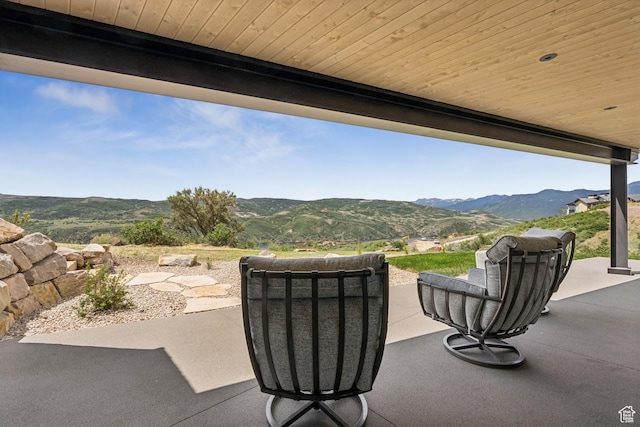 9156 N Sleeping Rock Cir, Kamas, UT 84036 - view of patio / terrace featuring a mountain view