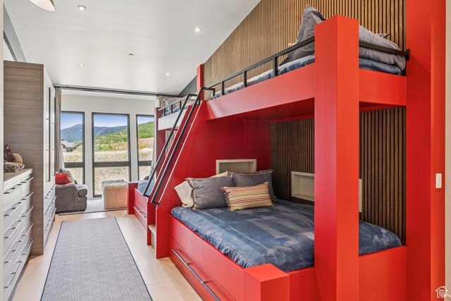 9156 N Sleeping Rock Cir, Kamas, UT 84036 - bedroom featuring light tile patterned floors and recessed lighting