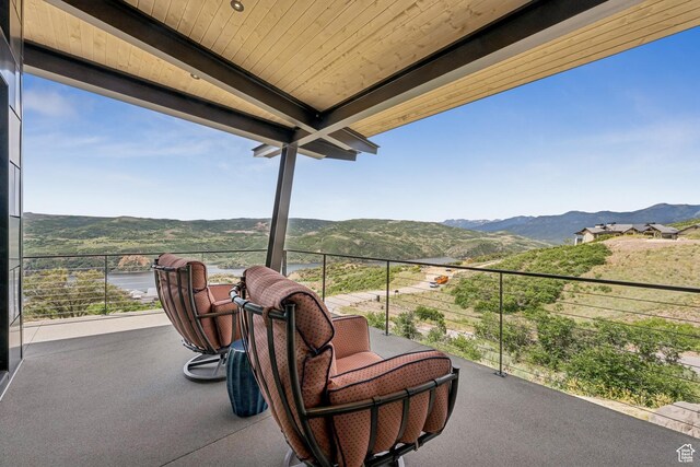 9156 N Sleeping Rock Cir, Kamas, UT 84036 - patio / terrace featuring a mountain view