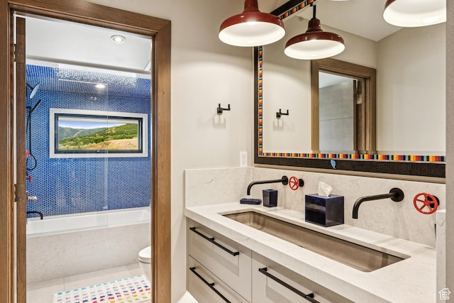 9156 N Sleeping Rock Cir, Kamas, UT 84036 - bathroom with a tub, backsplash, and vanity