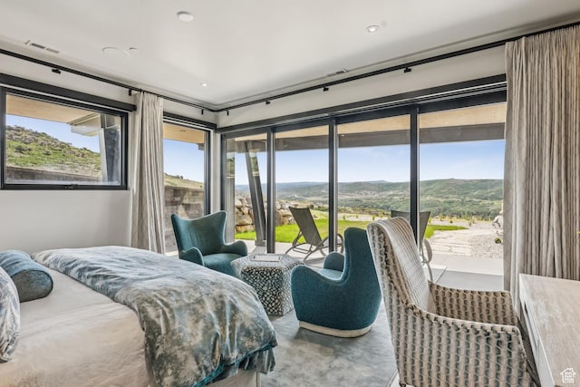 9156 N Sleeping Rock Cir, Kamas, UT 84036 - bedroom with access to outside and a mountain view