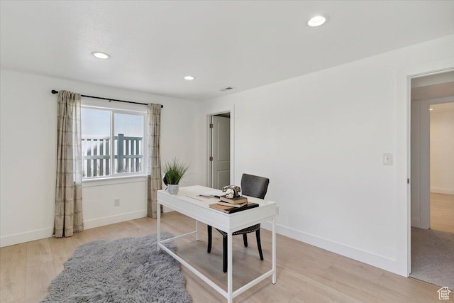 1592 E Maple Way S, Layton, UT 84040 - office area with light wood-style flooring and recessed lighting