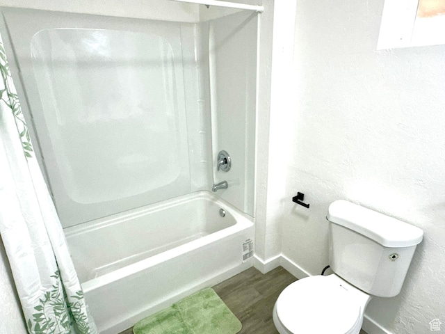 448 N 900 W, Salt Lake City, UT 84116 - full bathroom featuring wood finished floors and shower / bathtub combination with curtain