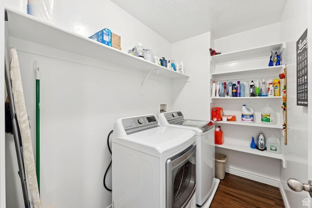 14616 S Auroral Way, Herriman, UT 84096 - laundry area with washing machine and clothes dryer and wood finished floors