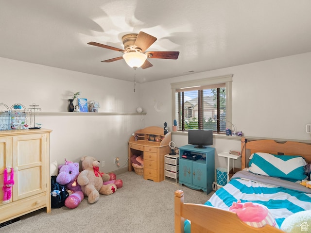2618 W Mountain Rd, Tremonton, UT 84337 - carpeted bedroom featuring ceiling fan