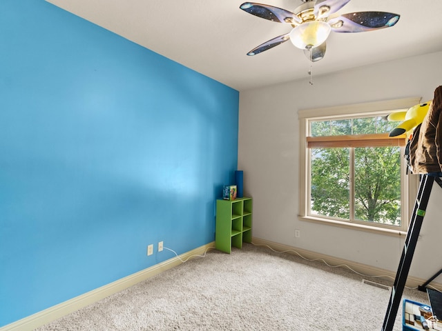 2618 W Mountain Rd, Tremonton, UT 84337 - spare room featuring carpet and a ceiling fan