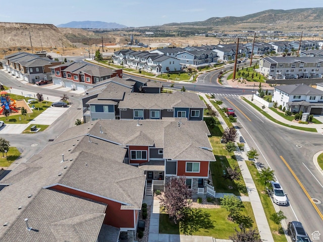1052 W Azul Meadows Way S, Bluffdale, UT 84065 - aerial perspective of suburban area with mountains