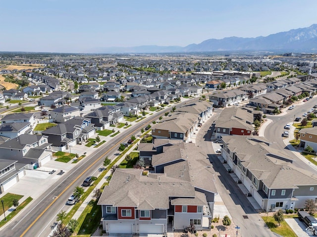 1052 W Azul Meadows Way S, Bluffdale, UT 84065 - aerial overview of property's location with a mountain backdrop and nearby suburban area