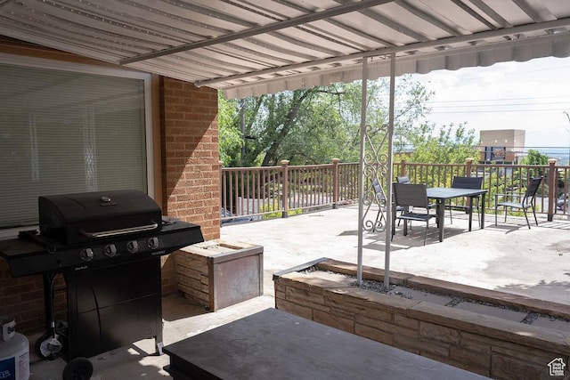 1444 S Beacon Dr E, Salt Lake City, UT 84108 - view of patio with a grill and outdoor dining space