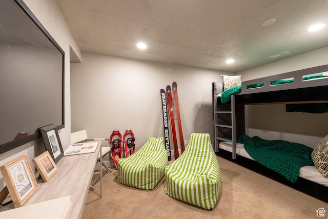 3603 E Macintosh Ln, Cottonwood Heights, UT 84121 - carpeted bedroom featuring recessed lighting and a textured ceiling