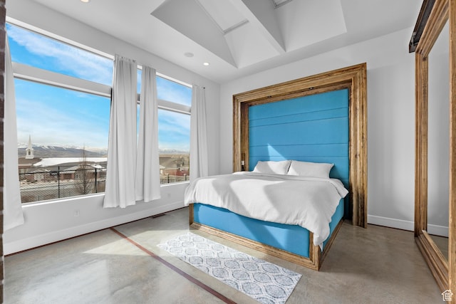 4601 N Toscana Hills Dr, Lehi, UT 84043 - bedroom with concrete flooring and recessed lighting