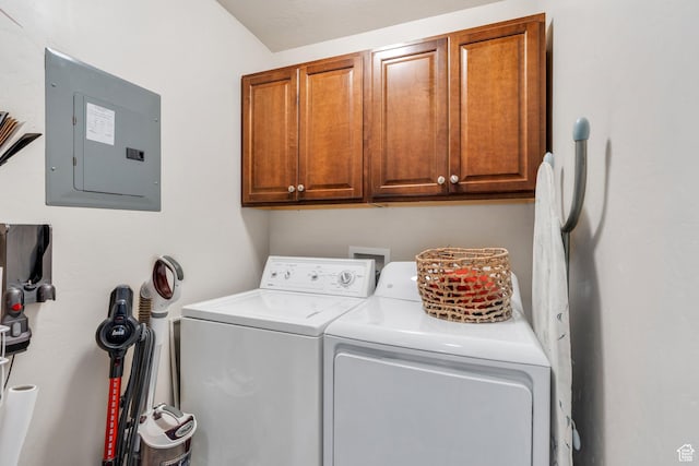 330 N 680 E Unit 330, Vineyard, UT 84059 - washroom featuring electric panel, independent washer and dryer, and cabinet space