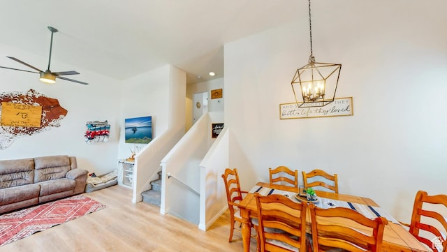 1018 S 810 W, Tooele, UT 84074 - living room featuring a chandelier, wood finished floors, and a ceiling fan