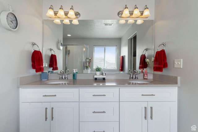 12212 S Sigmon Ln W, Herriman, UT 84096 - bathroom with double vanity and a shower stall
