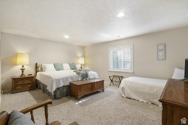 4470 S Snowmass Ct, Millcreek, UT 84124 - bedroom with carpet floors, a textured ceiling, and recessed lighting
