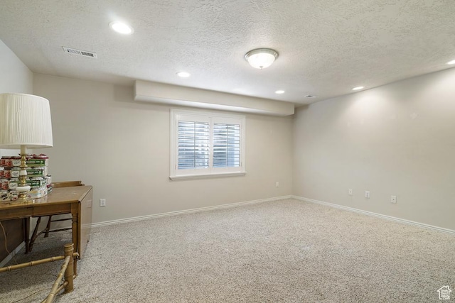 4470 S Snowmass Ct, Millcreek, UT 84124 - unfurnished office featuring a textured ceiling, recessed lighting, and carpet floors