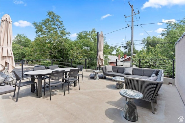 537 S 500 E Unit 106, Salt Lake City, UT 84102 - view of patio / terrace featuring an outdoor living space and outdoor dining area