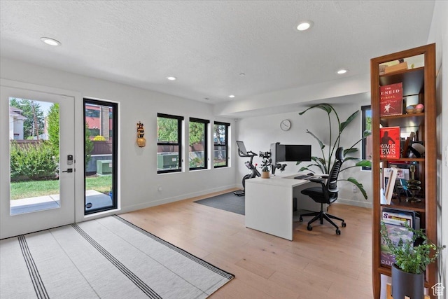 537 S 500 E Unit 106, Salt Lake City, UT 84102 - office space featuring light wood finished floors, recessed lighting, and a textured ceiling