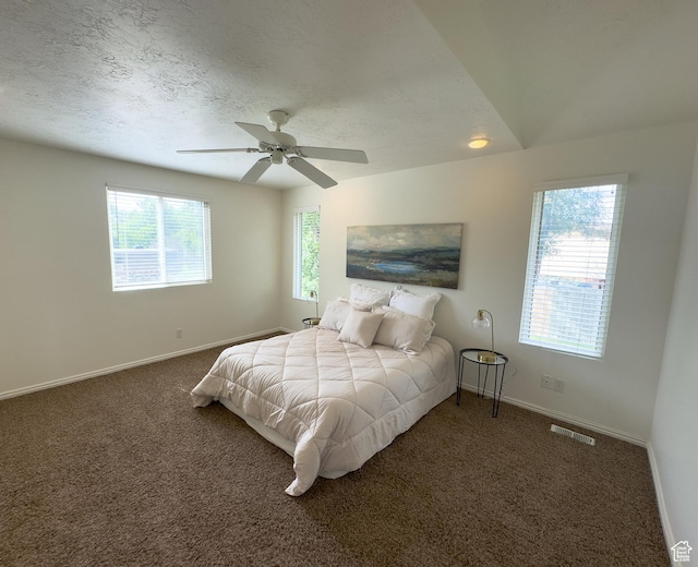 841 E 8600 S, Sandy, UT 84094 - carpeted bedroom featuring ceiling fan and a textured ceiling