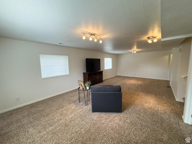 841 E 8600 S, Sandy, UT 84094 - unfurnished living room featuring carpet and a textured ceiling