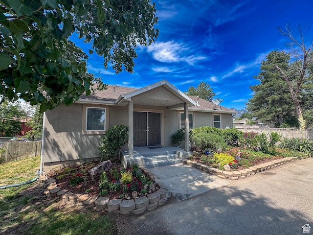 841 E 8600 S, Sandy, UT 84094 - ranch-style house featuring stucco siding and roof with shingles